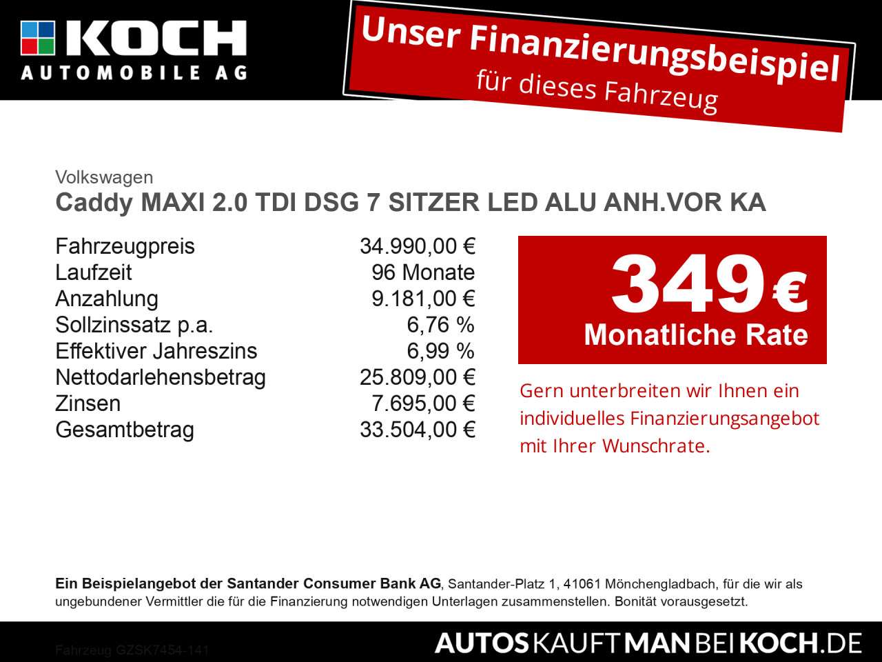 Fahrzeugbild eines Volkswagen Caddy