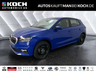 Schräge Frontansicht auf einen Skoda Fabia , freigestellt