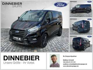 Schräge Frontansicht auf einen Ford Transit Custom , freigestellt