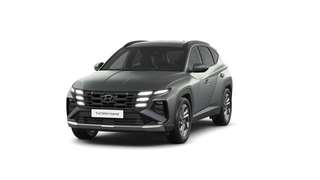 Schräge Frontansicht auf einen Hyundai Tucson , freigestellt