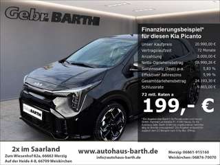 Schräge Frontansicht auf einen Kia Picanto , freigestellt