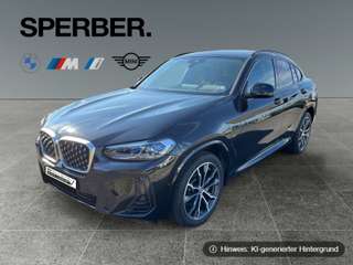 Schräge Frontansicht auf einen BMW X4 , freigestellt