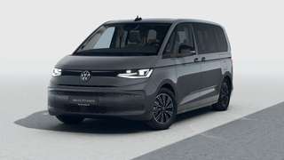 Schräge Frontansicht auf einen Volkswagen Multivan , freigestellt