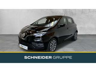 Schräge Frontansicht auf einen Renault ZOE , freigestellt