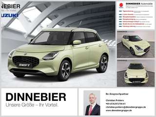 Schräge Frontansicht auf einen Suzuki Swift , freigestellt