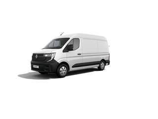 Schräge Frontansicht auf einen Renault Master , freigestellt