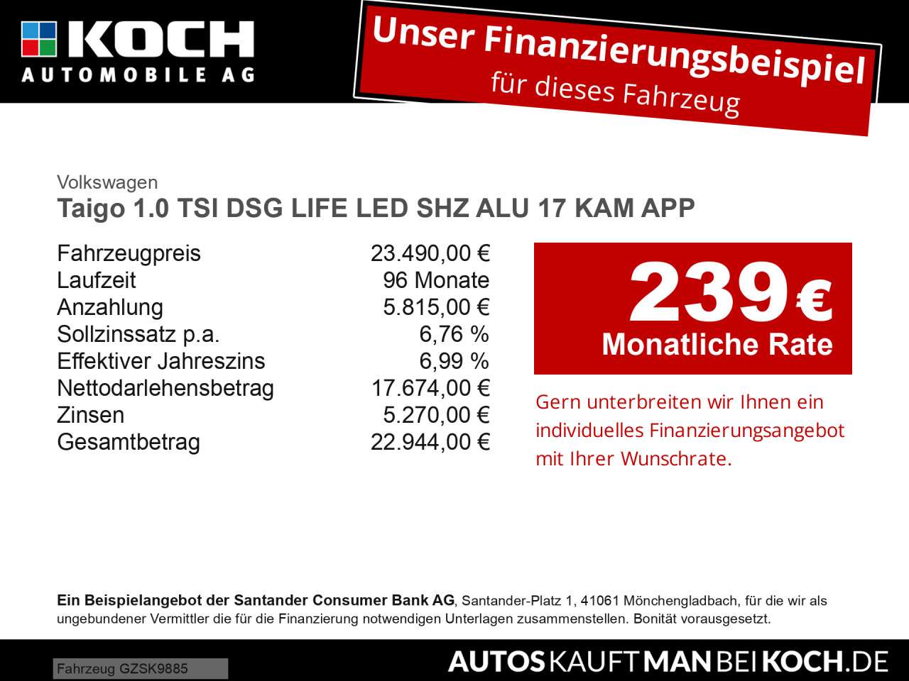 Fahrzeugbild eines Volkswagen Taigo