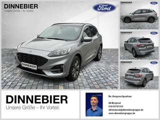 Schräge Frontansicht auf einen Ford Kuga , freigestellt