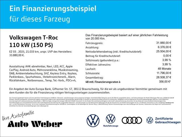 Fahrzeugbild eines Volkswagen T-Roc