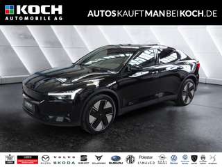 Schräge Frontansicht auf einen Polestar 2 , freigestellt