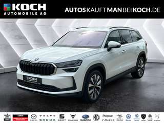 Schräge Frontansicht auf einen Skoda Kodiaq , freigestellt
