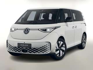 Schräge Frontansicht auf einen Volkswagen ID. BUZZ , freigestellt