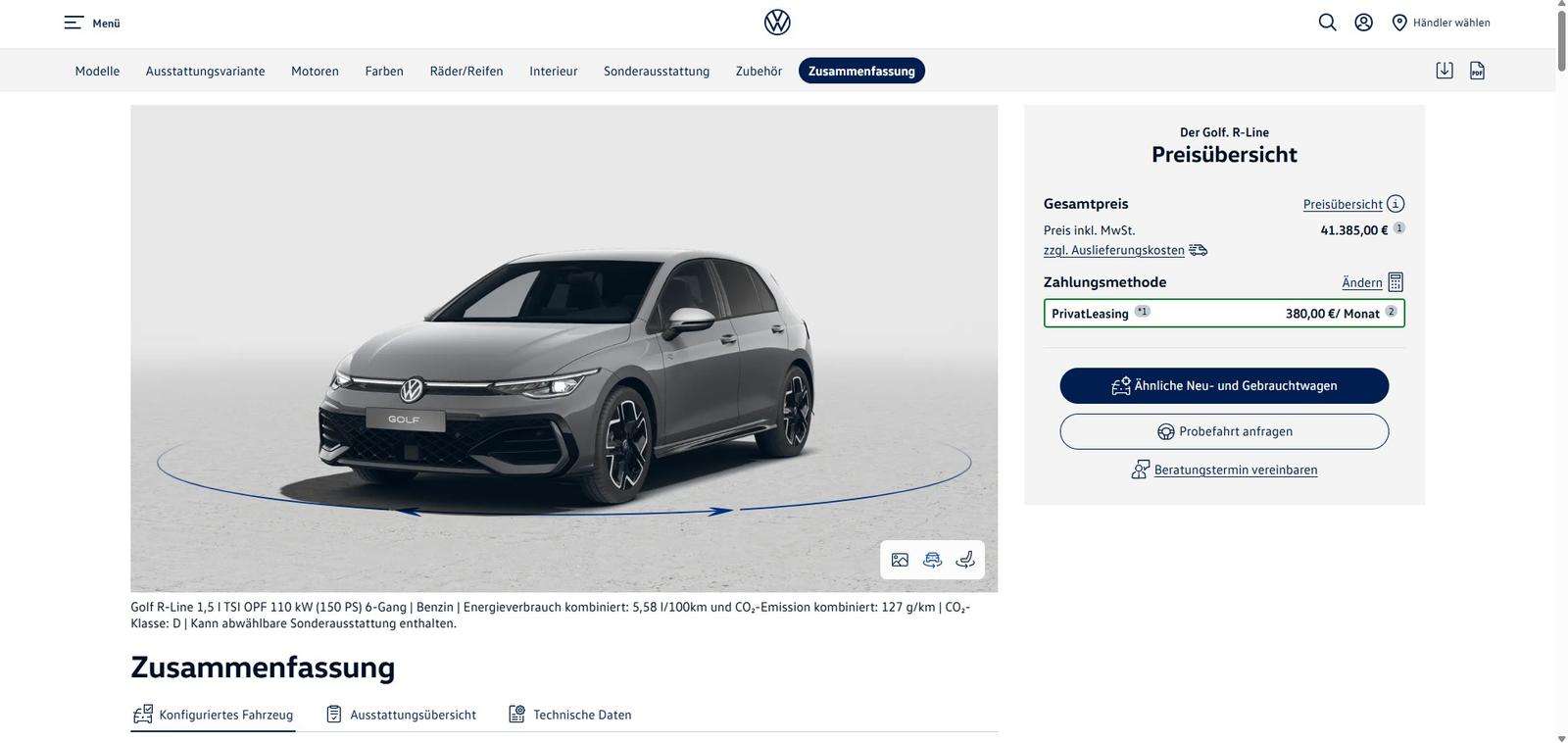 Fahrzeugbild eines Volkswagen Golf