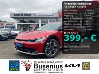 Schräge Frontansicht auf einen Kia EV6 , freigestellt