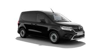 Schräge Frontansicht auf einen Renault Kangoo , freigestellt