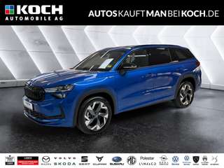 Schräge Frontansicht auf einen Skoda Kodiaq , freigestellt