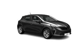 Schräge Frontansicht auf einen Renault Clio , freigestellt