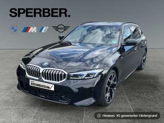 Schräge Frontansicht auf einen BMW 3er-Reihe , freigestellt