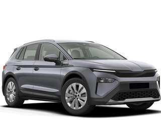 Schräge Frontansicht auf einen Skoda ELROQ , freigestellt