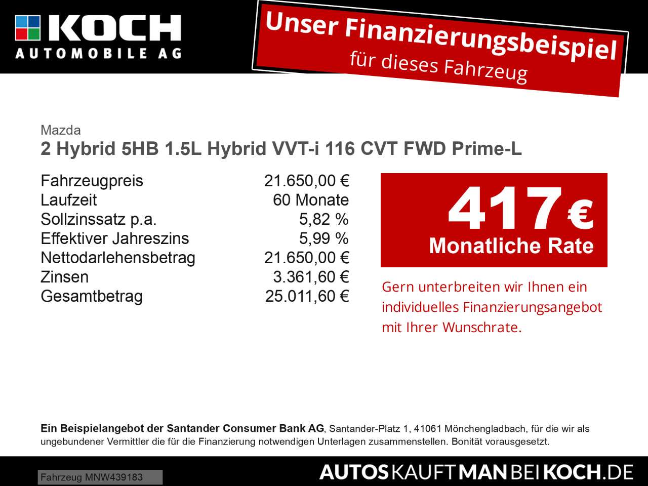 Fahrzeugbild eines Mazda Mazda2 Hybrid