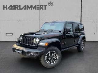 Schräge Frontansicht auf einen Jeep Wrangler , freigestellt