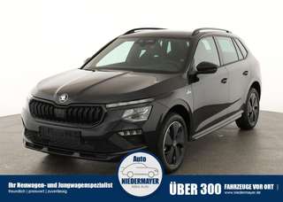 Schräge Frontansicht auf einen Skoda Kamiq , freigestellt