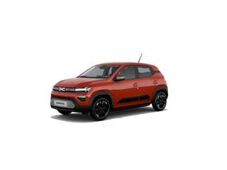 Schräge Frontansicht auf einen Dacia Spring , freigestellt