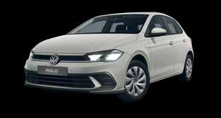 Schräge Frontansicht auf einen Volkswagen Polo , freigestellt