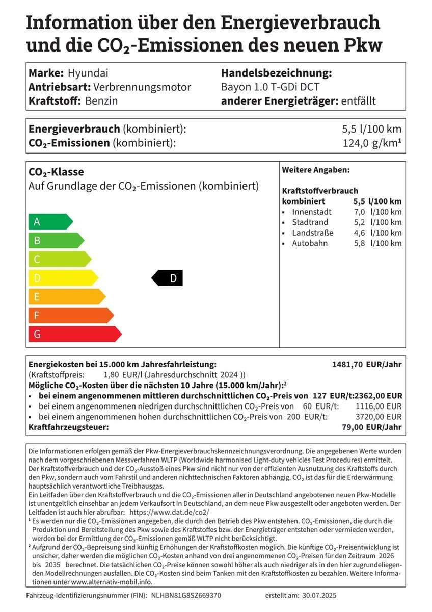 Fahrzeugbild eines Hyundai Bayon