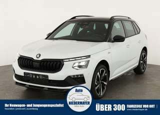 Schräge Frontansicht auf einen Skoda Kamiq , freigestellt