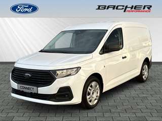 Schräge Frontansicht auf einen Ford Transit Connect , freigestellt