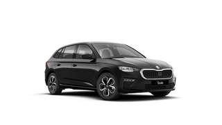 Schräge Frontansicht auf einen Skoda Scala , freigestellt