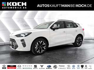 Schräge Frontansicht auf einen CUPRA Terramar , freigestellt