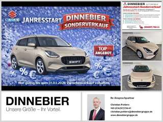 Schräge Frontansicht auf einen Suzuki Swift , freigestellt