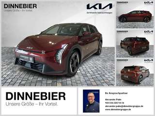 Schräge Frontansicht auf einen Kia EV4 , freigestellt