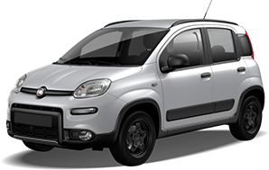 Frontansicht eines Fiat Panda 4x4, freigestellt