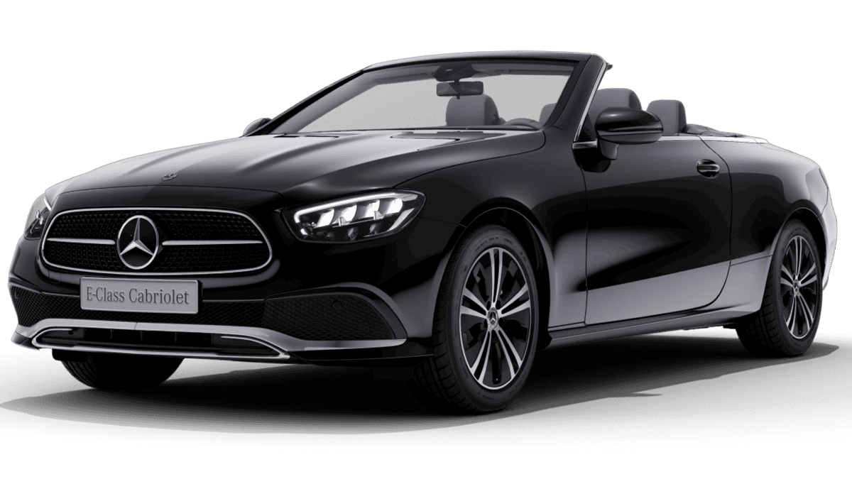 Frontansicht eines Mercedes E-Klasse Cabrio, freigestellt