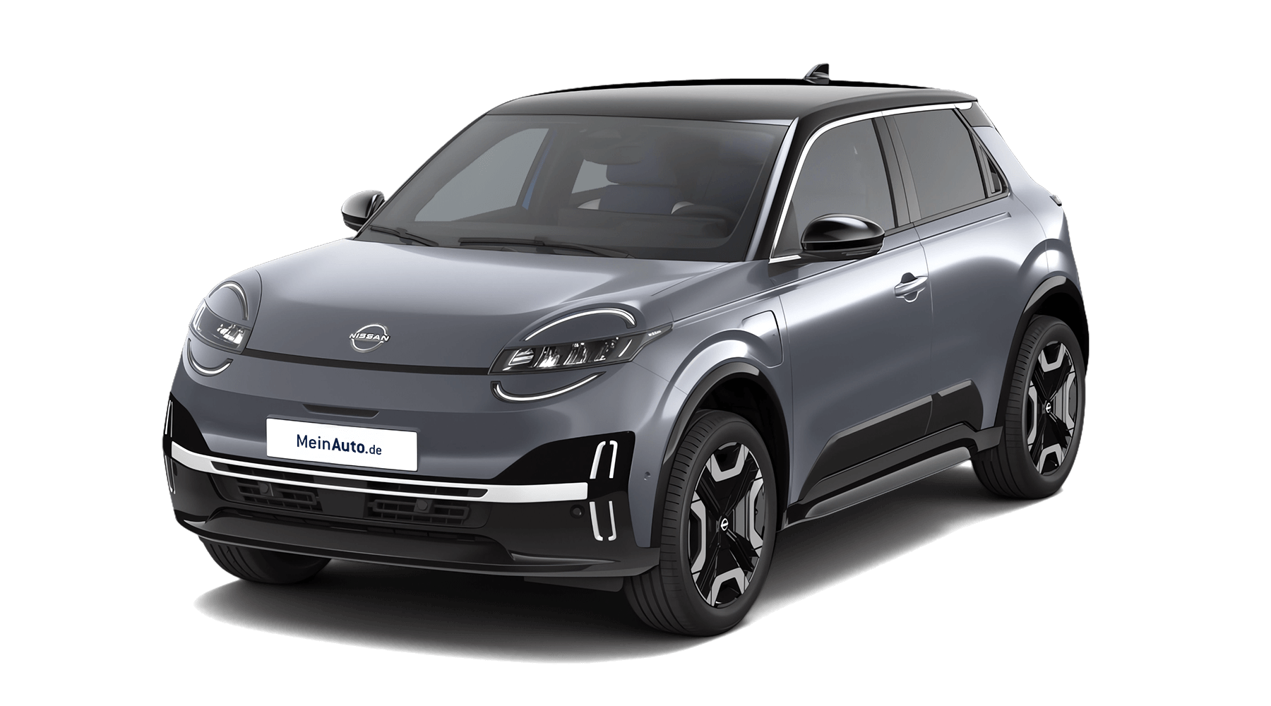 Frontansicht eines Nissan Micra EV (neues Modell), freigestellt