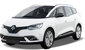Frontansicht eines Renault Grand Scenic Bose Edition, freigestellt