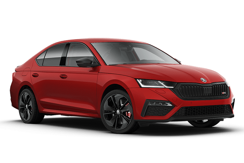Frontansicht eines Skoda Octavia Limousine RS iV, freigestellt
