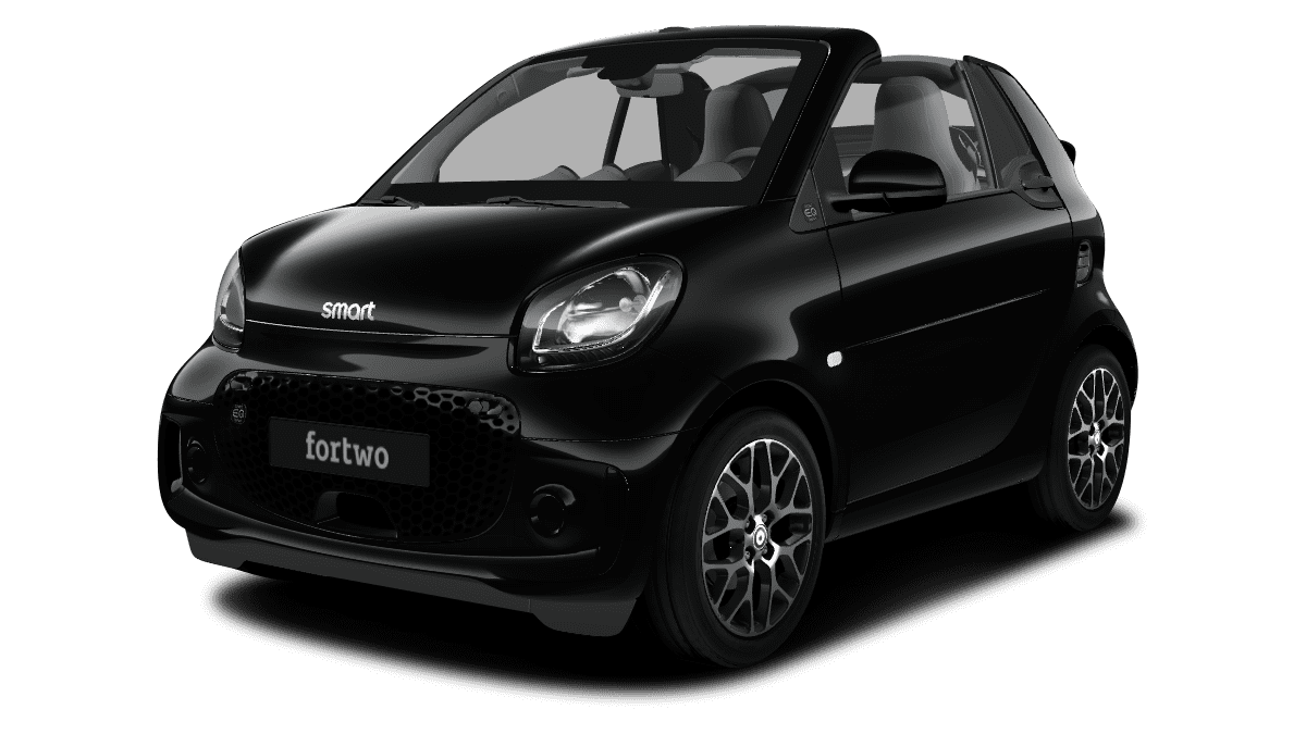 Frontansicht eines Smart EQ fortwo cabrio , freigestellt
