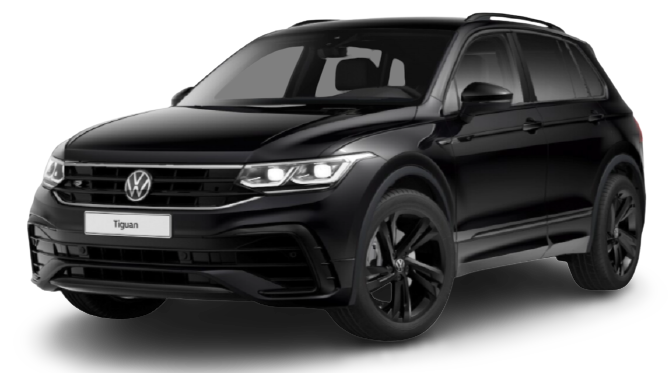 Frontansicht eines VW Tiguan R, freigestellt