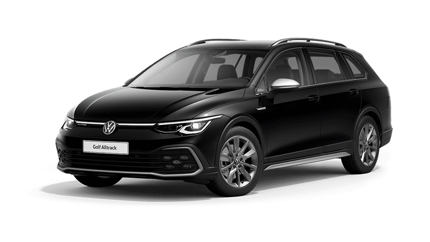 Frontansicht eines VW Golf 8 Variant Alltrack, freigestellt