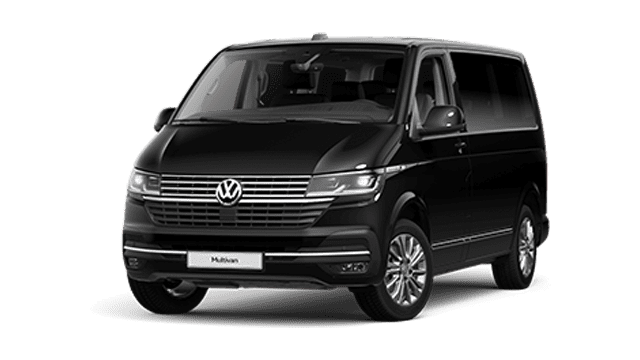 Frontansicht eines VW Multivan Generation Six, freigestellt