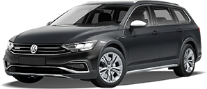 Frontansicht eines VW Passat Variant Alltrack, freigestellt