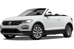 Frontansicht eines VW T-Roc Cabriolet MOVE, freigestellt